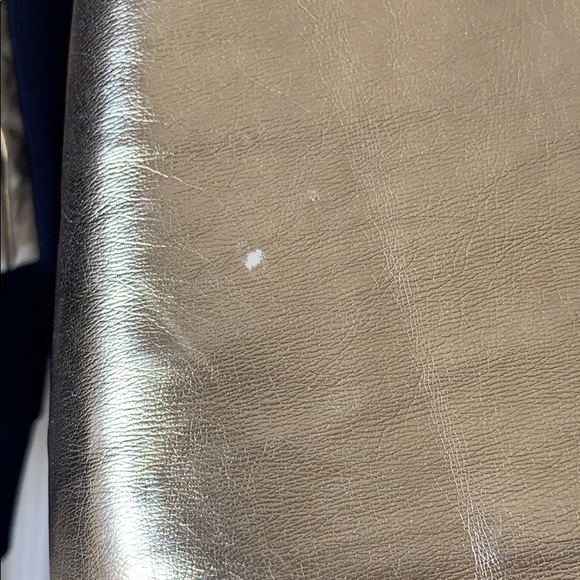 Super Fun Gold and Blue Bomber Jacket - Picture 4 of 5